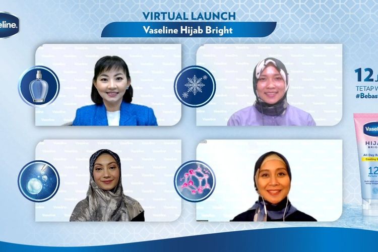 Peluncuran produk body lotion terbaru Vaseline Hijab Bright All Day Radiant Cooling Serum.