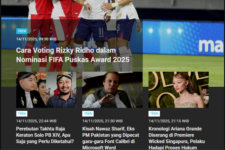 [POPULER TREN] Cara Voting Rizky Ridho di FIFA Puskas Award | Kronologi Dualisme Raja Keraton Solo