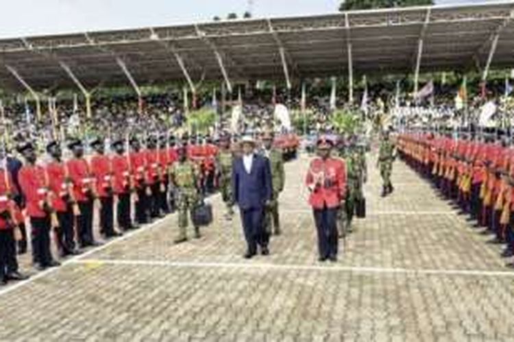 Upacara pelantikan Yoweri Museveni untuk masa jabatan kelima sebagai Presiden Uganda