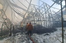 Kebakaran Gudang Lazada di Sidoarjo, Petugas Sempat Kesulitan Padamkan Api