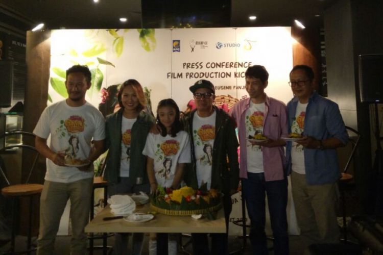 Konferensi pers film Naura & Genk Juara di kawasan Pondok Indah, Jakarta Selatan, Kamis (30/3/2017).