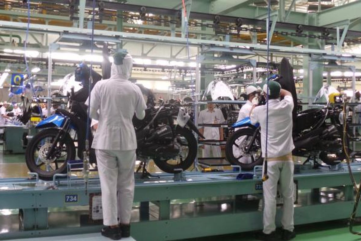 Pabrik sepeda motor Honda yang ada di Indonesia.