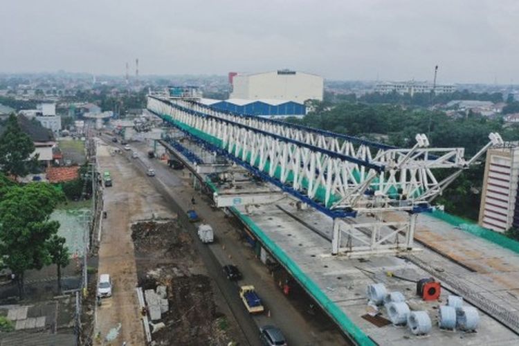 Ilustrasi proses konstruksi jalan tol BORR.