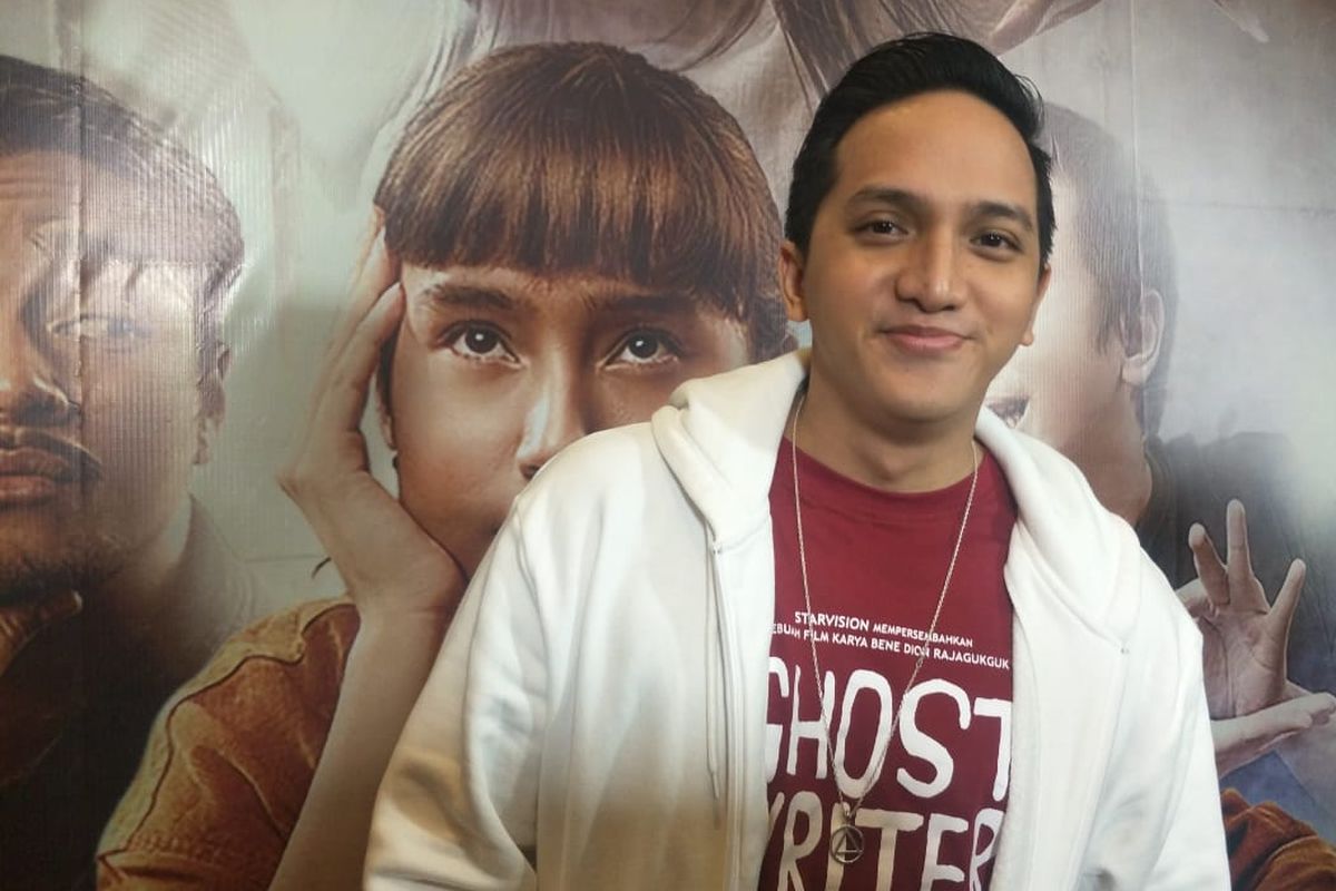 Ge Pamungkas ditemui usai screening dan jumpa pers film Ghost Writer di XXI Epicentrum, Kuningan, Jakarta Selatan, Selasa (28/5/2019),