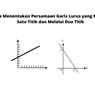 Cara Menentukan Persamaan Garis Lurus yang Melalui Satu Titik dan Melalui Dua Titik