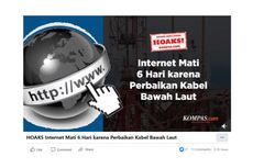 VIDEO Cek Fakta: Hoaks! Internet Mati 6 Hari karena Perbaikan Kabel Bawah Laut