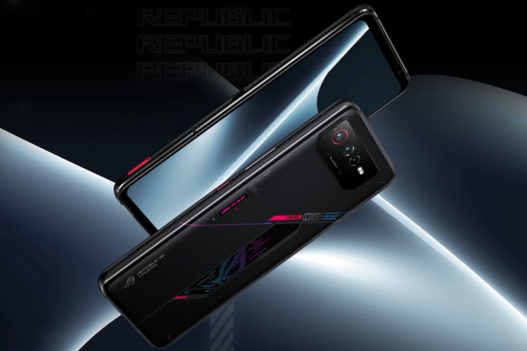 ROG Phone 6 varian warna Phantom Black.