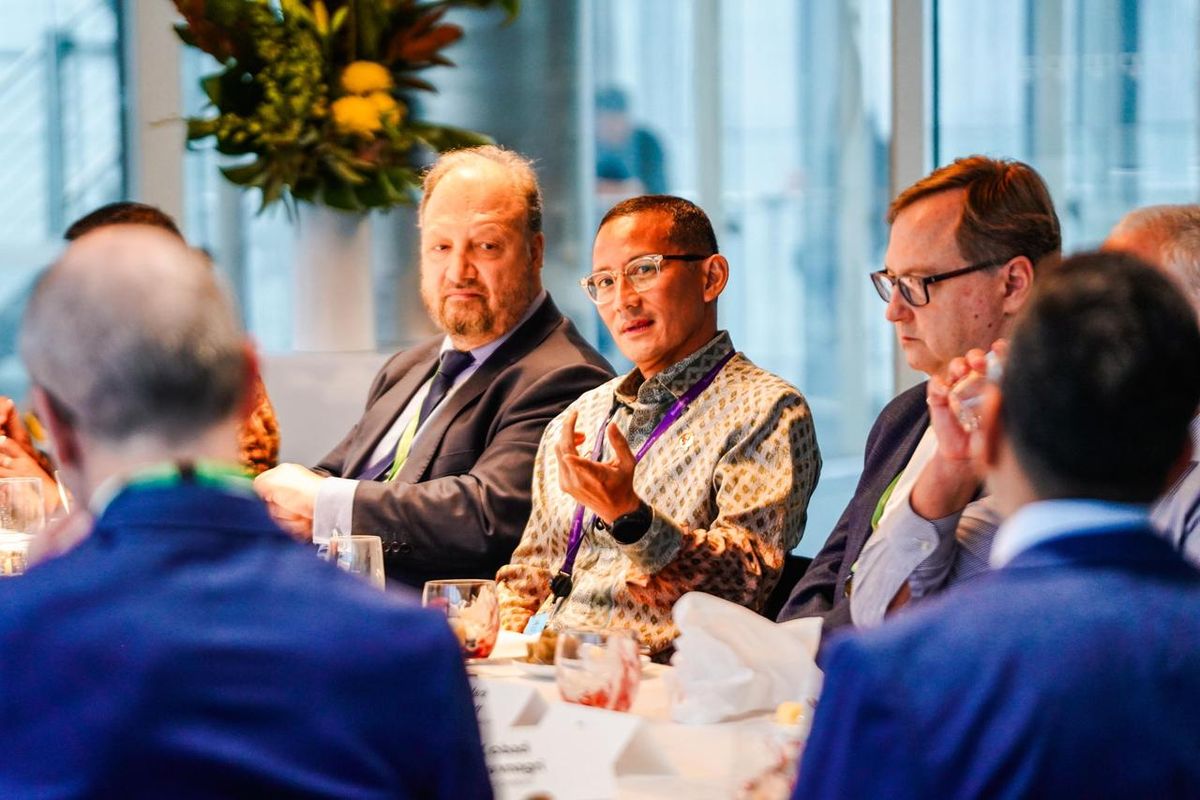 Pertemuan Menparekraf Sandiaga Uno dengan Bloomberg Media Group saat kunjungan kerja ke Sydney, Senin (19/2/2024).