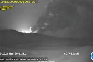 Malam Belum Reda, Gunung Anak Krakatau Erupsi Makin Sering, 4 Kali dalam 35 Menit