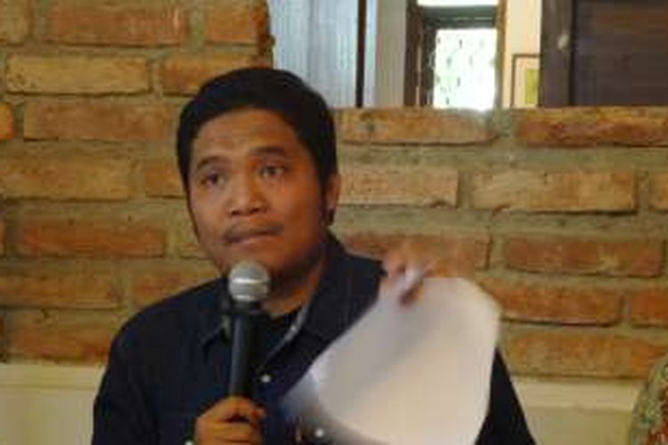Kepala Divisi Reformasi Sistem Peradilan Pidana MaPPI FHUI, Anugerah Rizki Akbari dalam diskusi di Jakarta, Rabu (21/12/2016).