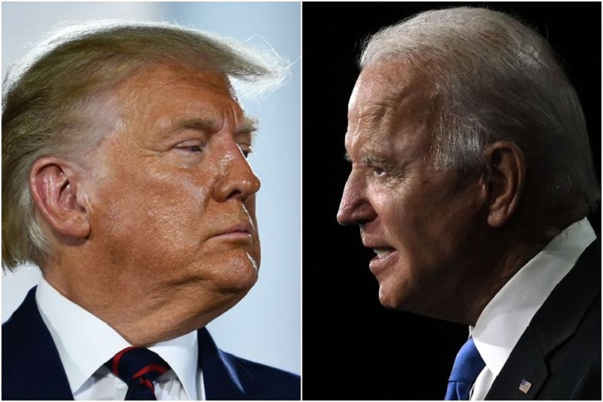 Presiden Amerika Serikat Donald Trump dan lawannya di pemilu 2020, mantan Wakil Presiden Joe Biden.