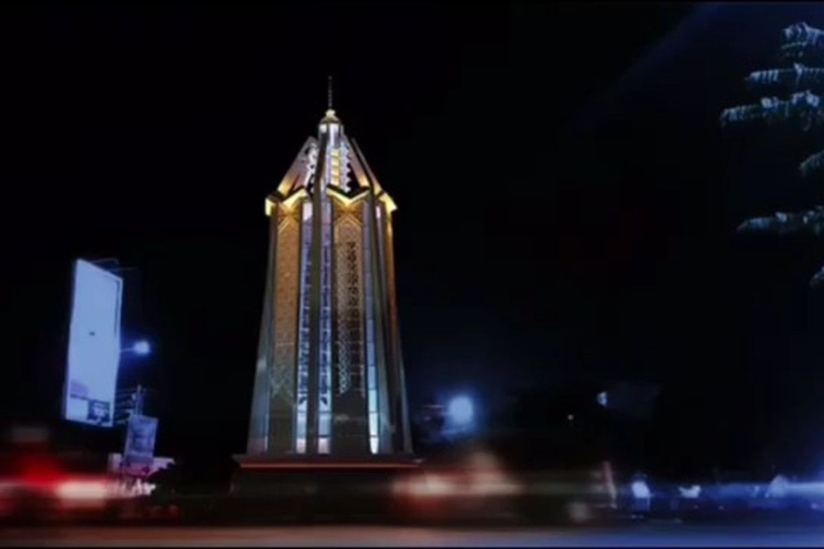 Desain baru yang akan digunakan untuk Tugu Pamulang di Jalan Siliwangi, Tangerang Selatan.