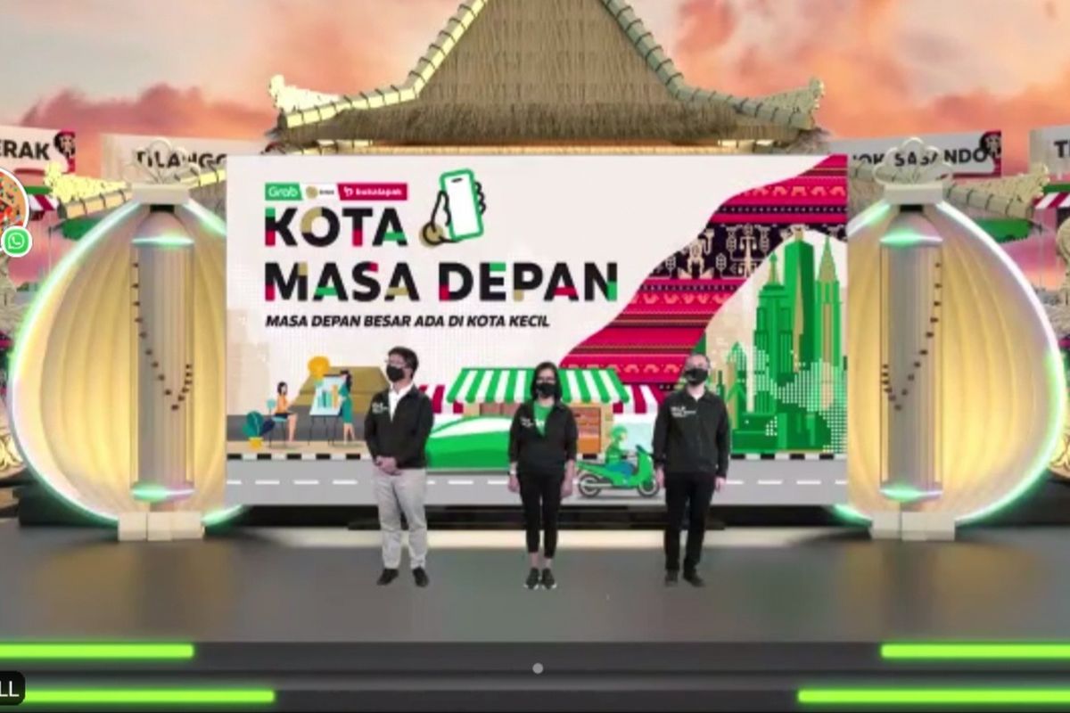 Grab meluncurkan Program #KotaMasaDepan, Kamis (14/10/2021). (Tangkaoan Layar)