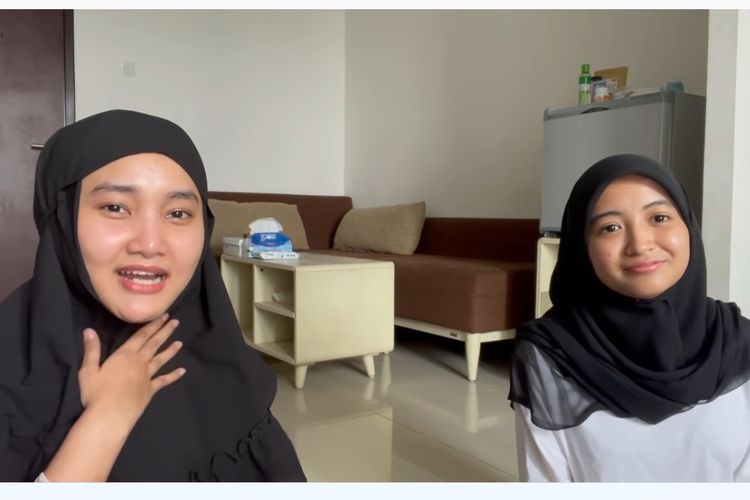 Penyanyi Fatin Shidqia dan komika Arafah Rianti saat dirawat di Wisma Atlet, Kemayoran, Jakarta Pusat.