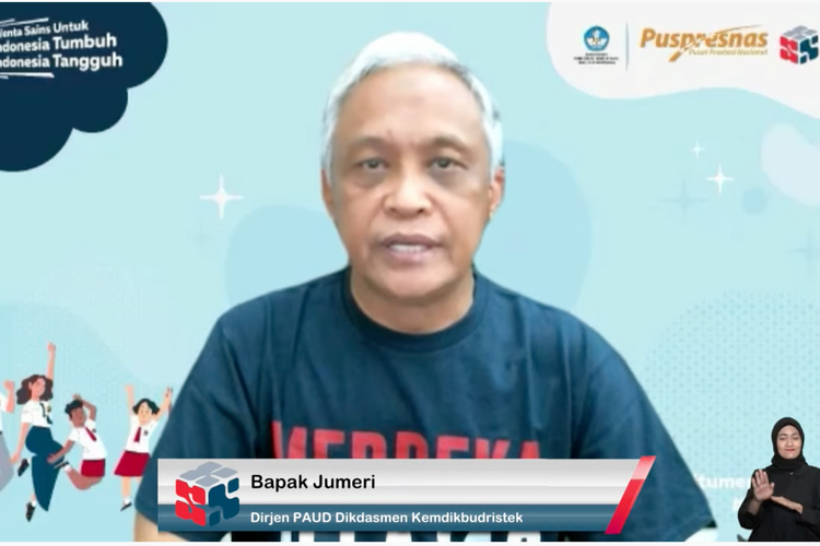 Dirjen PAUD Dikdasmen Kemendikbud Ristek Jumeri dalam penutupan KSN 2021 yang berlangsung pada 12 November 2021.