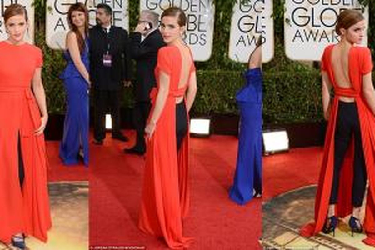 Aktris Emma Watson di ajang Golden Globe 2014