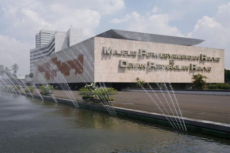 A side view of the Parliament Building in Jakarta 