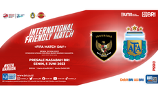 Mulai Pukul 12.00, Ini Link Beli Tiket Indonesia Vs Argentina Khusus Nasabah BRI di Tiket.com dan Situs PSSI