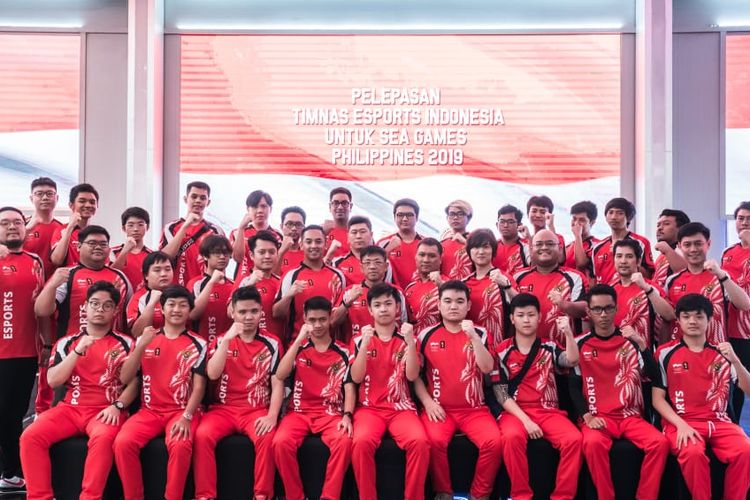 Tim nasional Esports Indonesia yang berlaga pada SEA Games 2019.