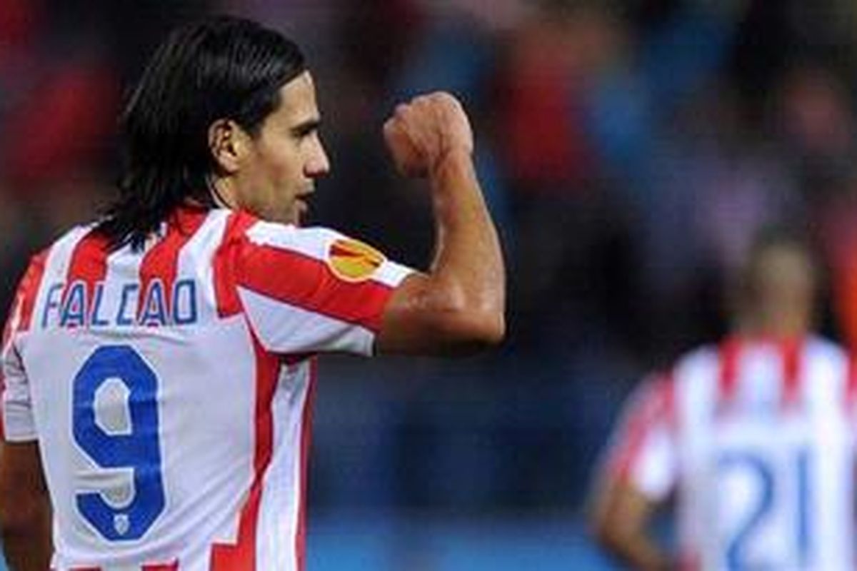 Radamel Falcao (Atletico Madrid): dua kali membobol gawang Athletic Bilbao di final Liga Europa 2012.