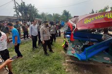 Update Odong-odong Ditabrak Kereta, 9 Penumpang Tewas, 22 Luka-luka