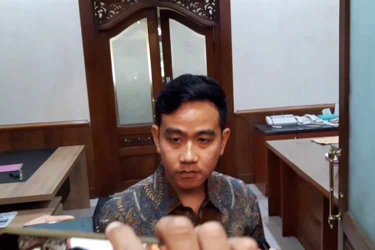 Wali Kota Solo, Gibran Rakabuming Raka di Solo, Jawa Tengah, Senin (16/10/2023).