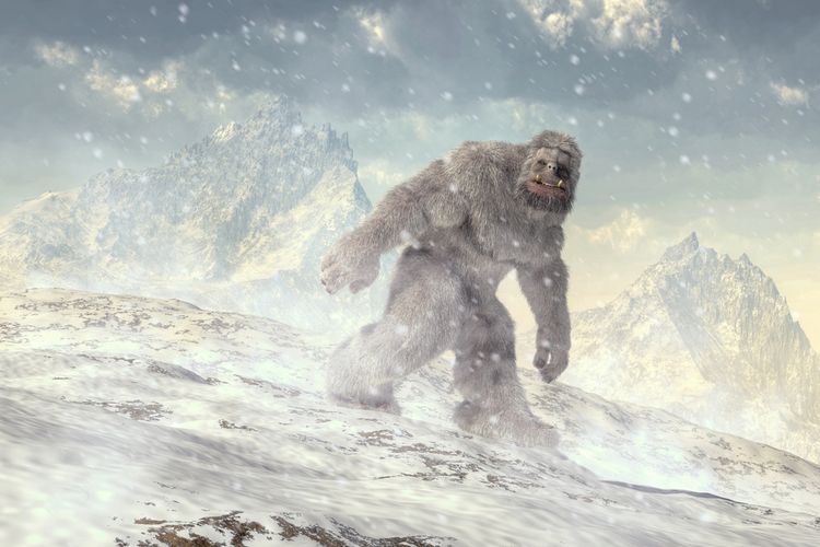 Ilustrasi penampakan Yeti 