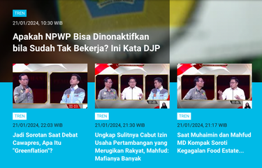 Populer Tren 22 Januari 2024: Apakah NPWP bisa dinonaktifkan? | Perilaku penumpang yang dibenci pramugari | Budi Arie ditunjuk jadi Menlu Ad Interim