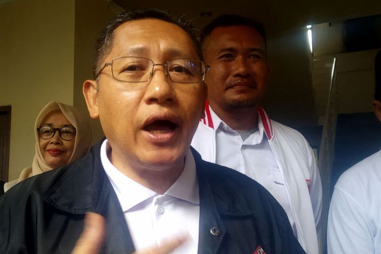 Ketua Umum Partai Kebangkitan Nusantara (PKN) Anas Urbaningrum menghadiri acara konsolidasi pemenangan Pemilu 2024 di Srengat, Kabupaten Blitar, Rabu (29/11/2023)