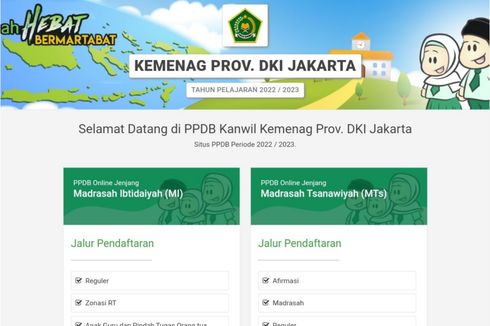 Hari Ini Pendaftaran PPDB Madrasah DKI 2022 Jenjang MTsN dan MAN