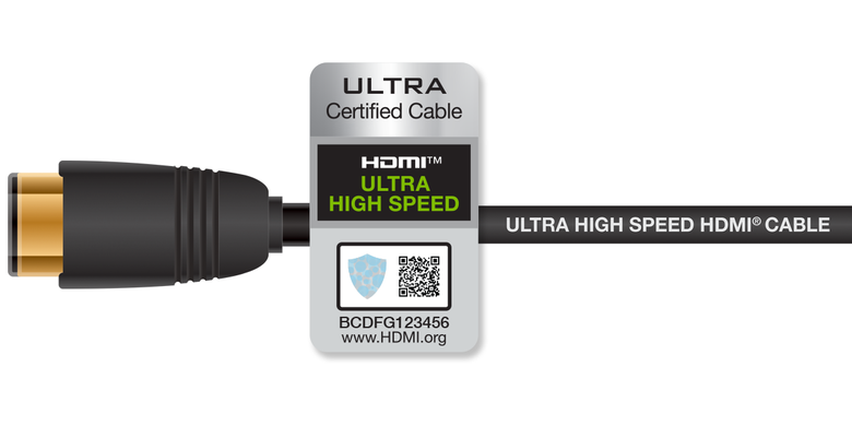 Ilustrasi kabel HDMI Ultra High Speed untuk interface HDMI 2.1
