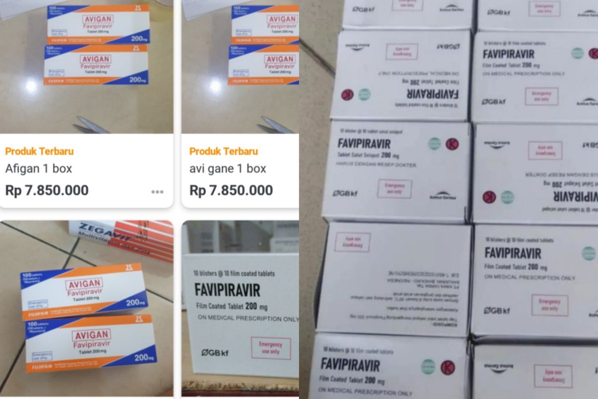 Sejumlah obat keras (berlogo merah dengan huruf K) yang digunakan untuk terapi Covid-19 diduga masih diperdagangkan secara bebas di luar apotek.