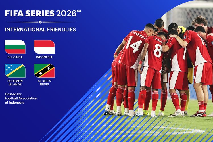 FIFA telah resmi mengumumkan pembagian tuan rumah dan grup FIFA Series 2026 pada Senin (19/1/2026). Timnas Indonesia bertindak sebagai tuan rumah dan satu grup dengan Bulgaria, Kep. Solomon, dan St. Kitts and Nevis.