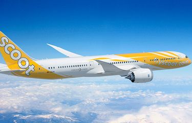 Pesawat Scoot Airlines.