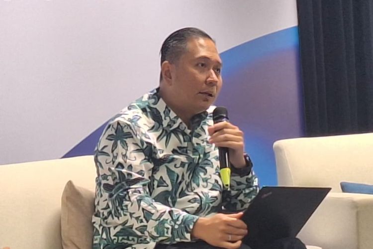 Chief Economist Permata Bank Josua Pardede dalam acara PIER Q1 2025 Exonomics Review & Media Gathering, Rabu (14/5/2025).