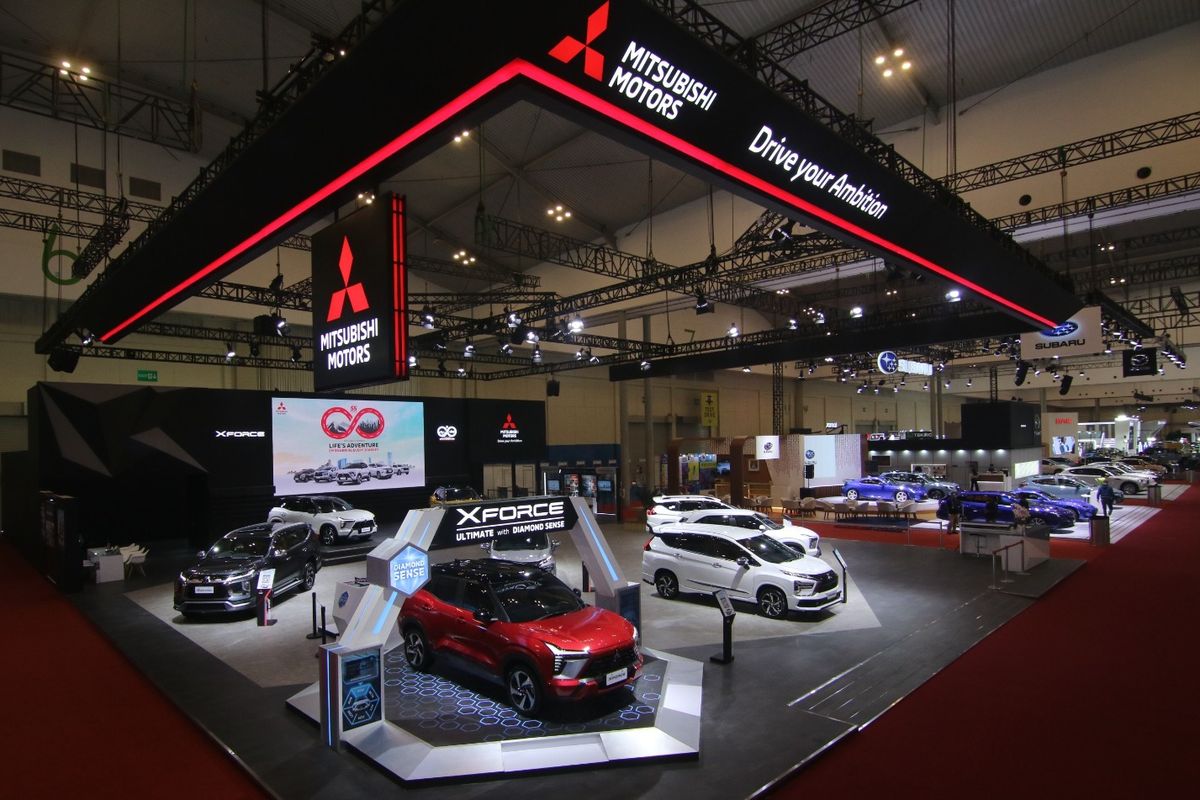 Ilustrasi booth Mitsubishi di GJAW 2024