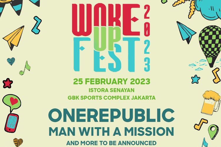 Woke Up Fest 2023 akan menghadirkan One Republic.