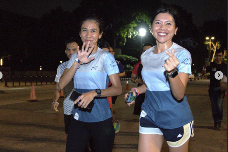 Run The Ground sebagai ajang permulaan LPS Monas Half Marathon yang digelar di Purwokerto, Magelang, Solo, Semarang, Yogyakarta, dan Jakarta, Minggu (14/5/2023).