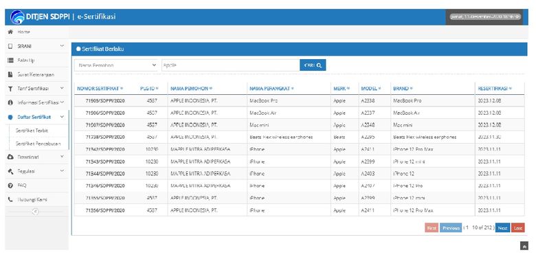 MacBook Air, MacBook Pro, dan Mac Mini muncul di situs Ditjen SDPPI