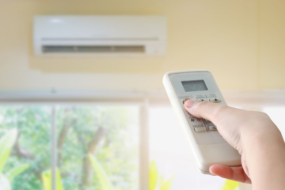 Ilustrasi pendingin ruangan atau AC (air conditioner).