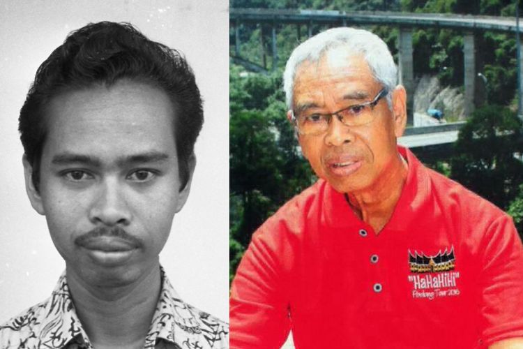 Mamak Sutamat tahun 1976 (kiri) dan 2016 (kanan).