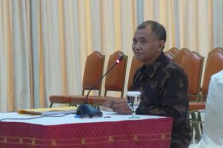 Calon pimpinan KPK, Agus Rahardjo, saat mengikuti wawancara tahap akhir yang digelar Pansel KPK, di Gedung Setneg, Jakarta, Senin (24/8/2015).