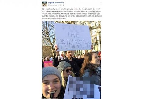 Ikut Aksi Protes Donald Trump, Wanita Ini Dapatkan Teman Kencan 