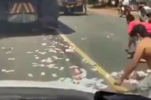 Uang Berceceran di Jalan Raya Bali, Polisi Sebut Ada Warga Lapor Hilang Rp 94 Juta