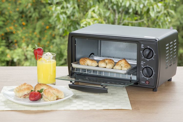 Ilustrasi oven toaster, toaster oven. 