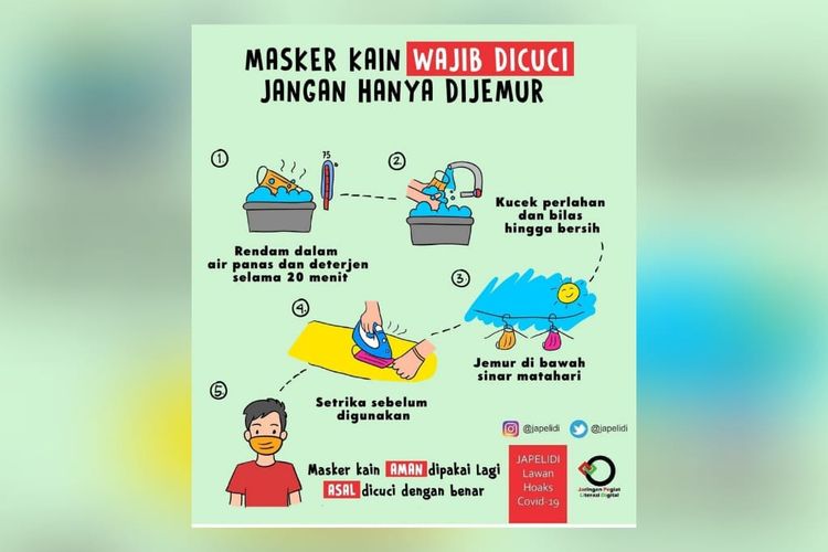 Kampanye wajib cuci masker kain-Japelidi