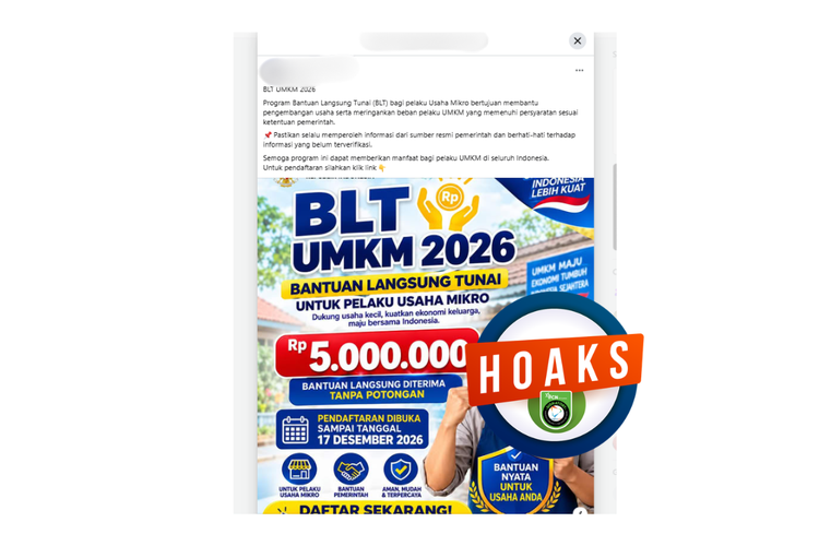 INFOGRAFIK: Muncul Hoaks BLT UMKM Sebesar Rp 5 Juta, Cek Bantahannya 