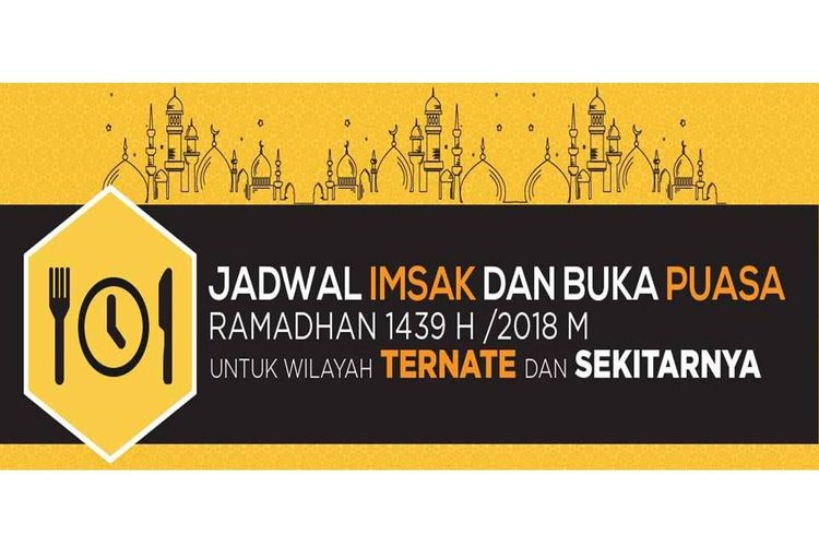 Jadwal imsak dan buka puasa di Ternate