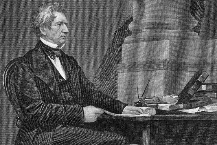 Mantan Menteri Luar Negeri AS William Seward menegosiasikan pembelian Alaska dari Rusia.