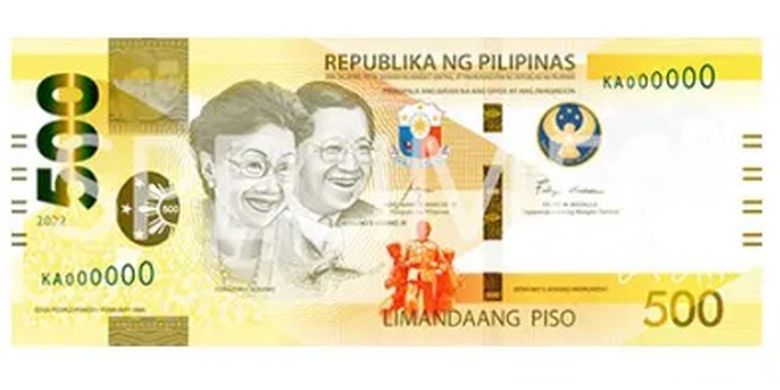 Mata uang Filipina dengan nominal 500 peso.